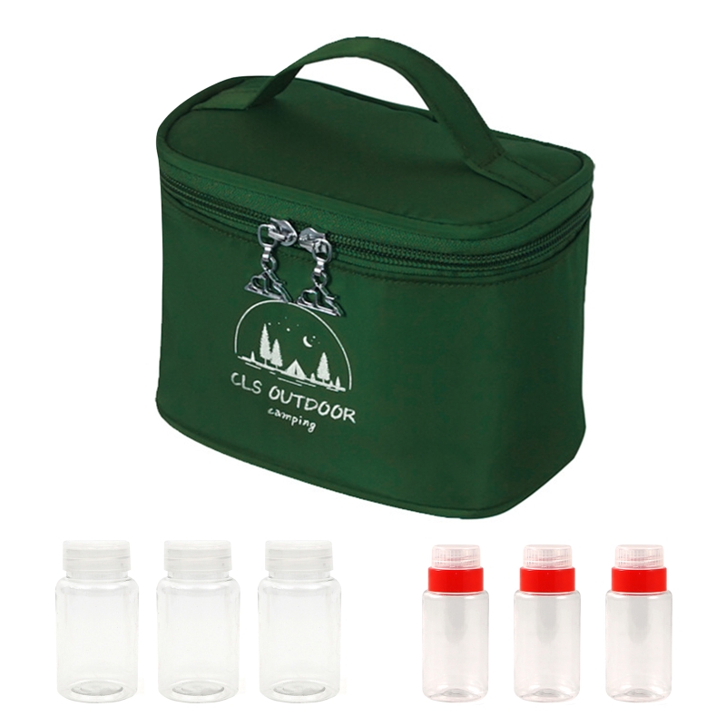 Distribuidor de tempero de shaker de com tampa rotativa e bolsa de viagem, dispensador de condimentos Shakers de pimenta jar