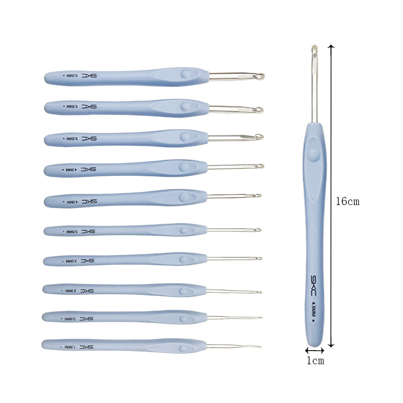 アルミニウムフックソフトハンドルかぎ針編みフック編み針ハンディクラフトハンドヤーンウィーブツールディー縫製アクセサリ