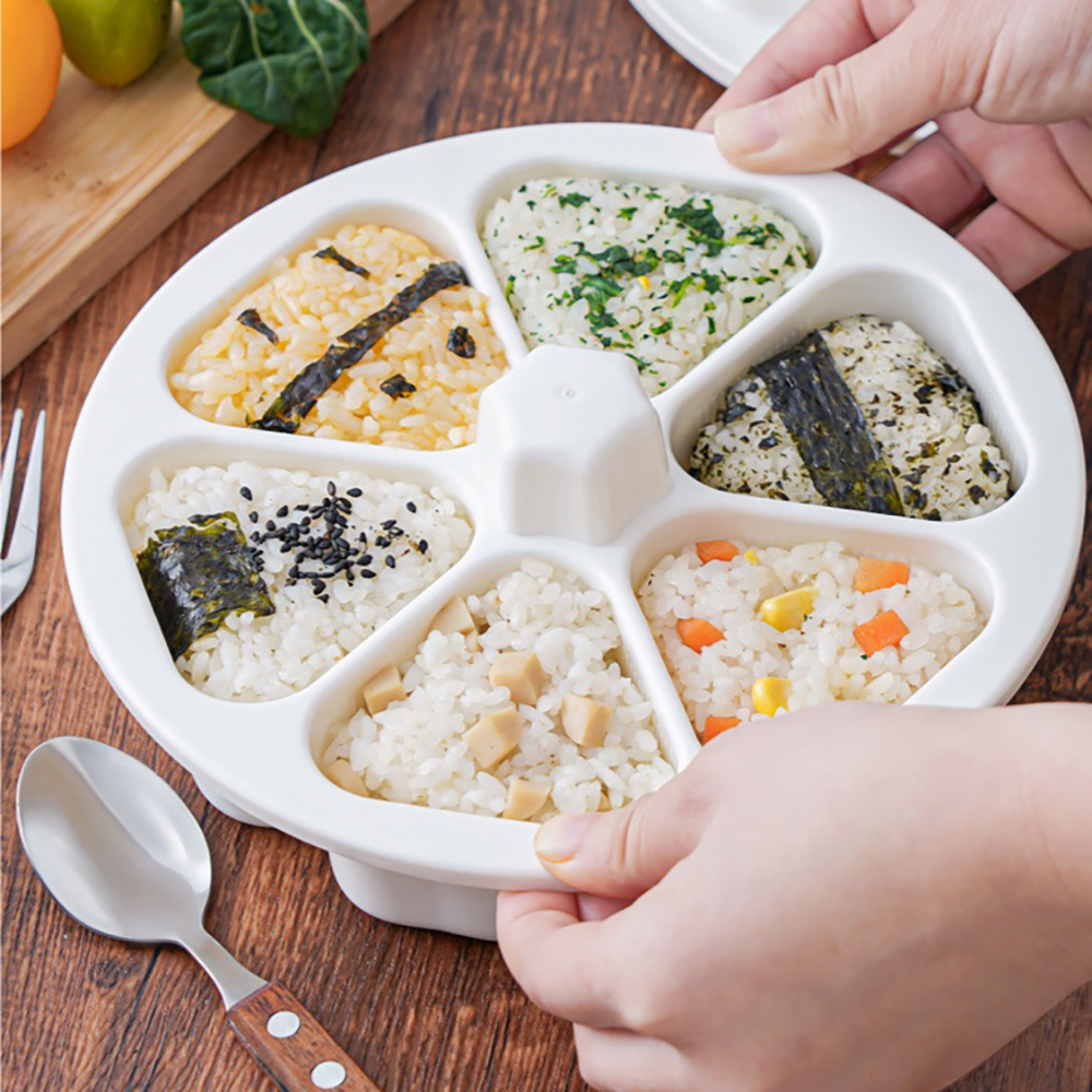 DIY 6 Hohlraum Sushi Form Dreieck Reisball Sushi Maker Set japanische Küchenwerkzeuge Bento Box Essen Vorräte Küchenzubehör