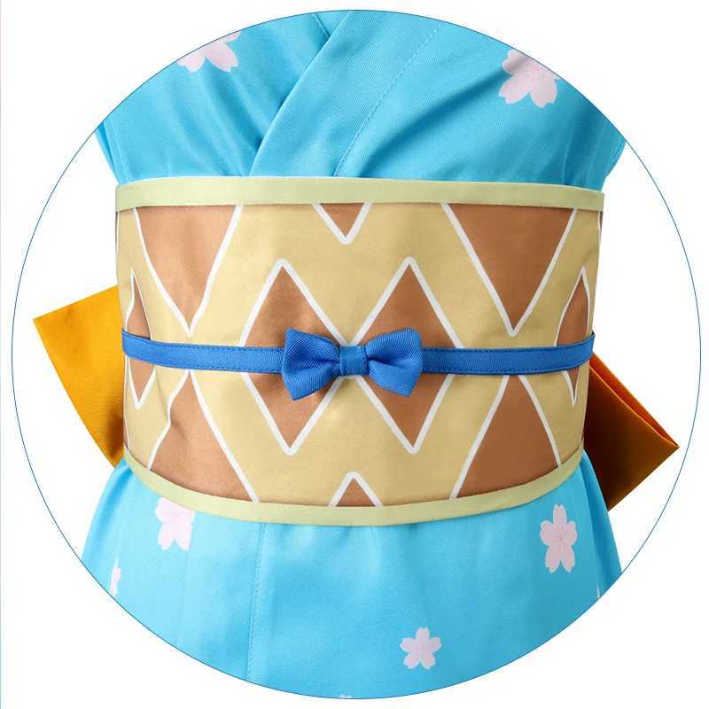 Anime kostymer anime wano country nami cosplay costume wanokuni nami sexig kimono klänning halloween kostym peruk för kvinnor 240411