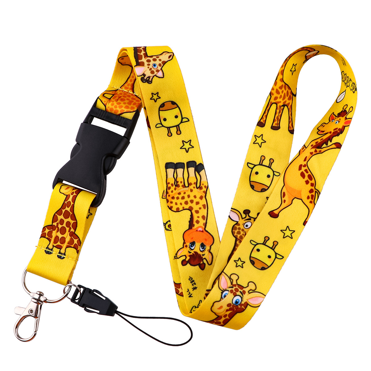 A2800 Sloth Bee Panda Animals Lanyard Keychain ID Card Pass Gym Mobile Phone USB Badge Key Ring Holder Neck Strap Accessories