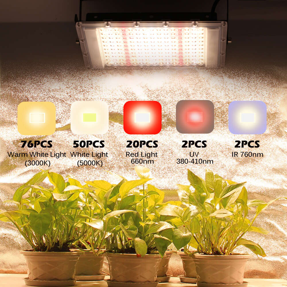 Nuevo espectro completo de 220V 380-840 nm luz solar 100W 300W Phyto para lámpara hidropónica de invernadero de semillas de flores de cultivo de cultivo