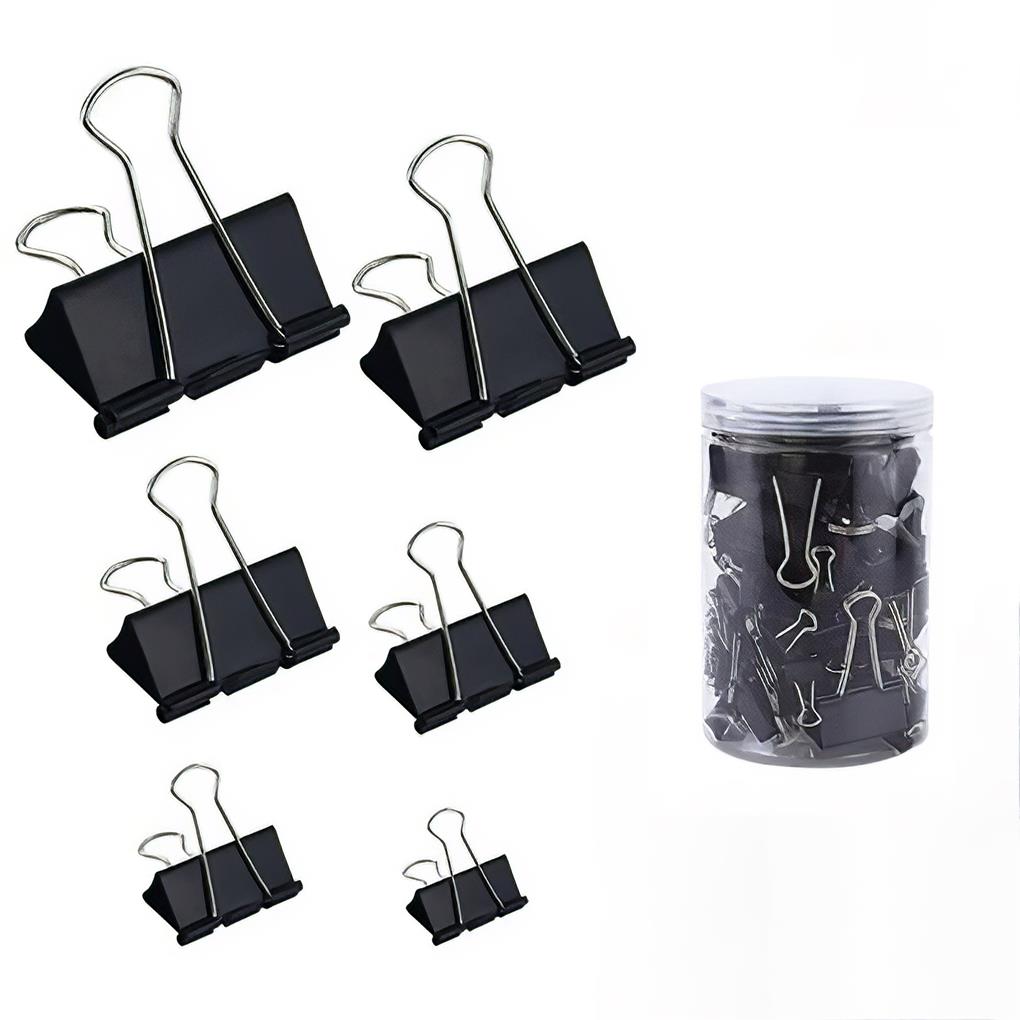 Binder Paperclamp Binder Clip Sturdy Paperclips with Storage Box