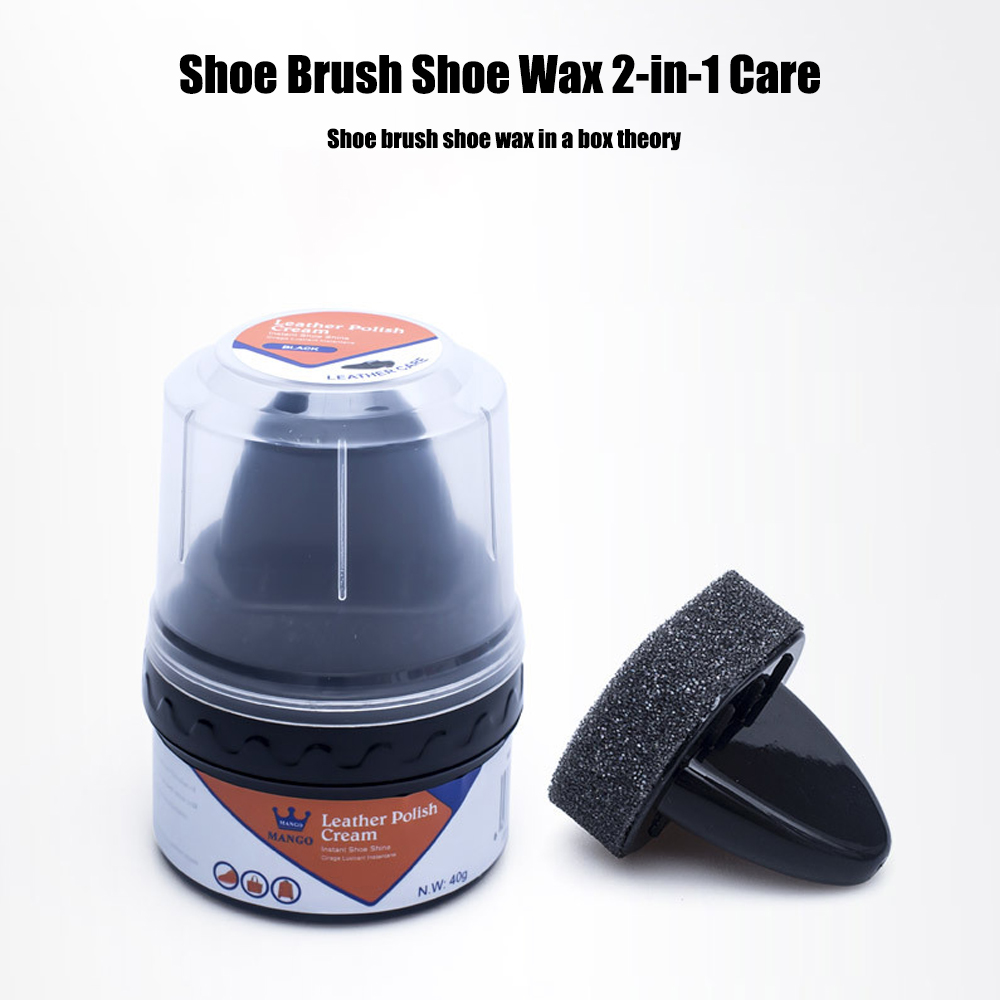 Brosse de chaussures éponge pour chaussures Nettoyage de chaussures crème Polon pour chaussures en cuir / sacs / canapés et vestes outil de soins de polissage quotidien