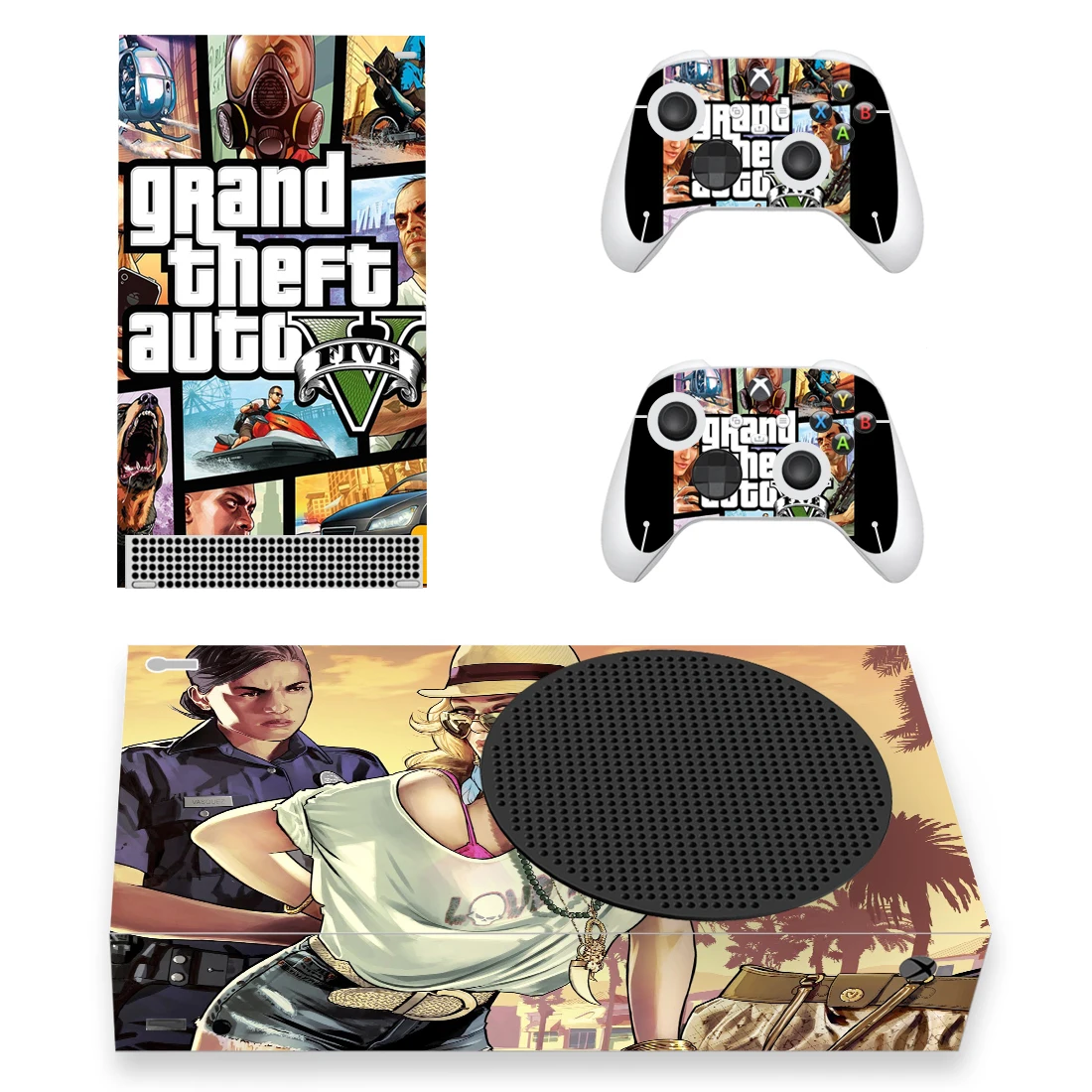 Aufkleber Grand Theft Auto GTA Haut Aufkleber Aufkleber Decal Cover für die Konsole der Xbox -Serie und Controller Xbox -Serie Slim XSS Skin Sticker Vinyl