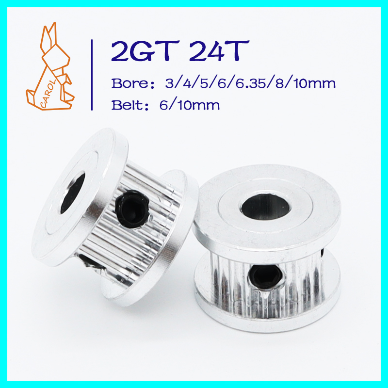 24teeth 2gt Idler Timing Шкив 24t Bore 4/5/6/6,35/8/10 мм синхронные колеса Ширина натяжения.