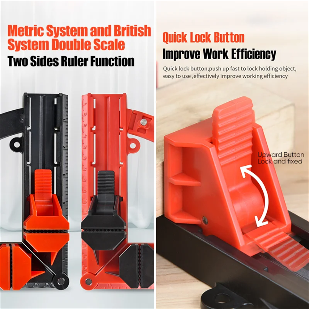 Multi-Agles Moverble Right Angle Clamp 90-graders Holder Frame Holder Bildram Hållare Verktyg Träbearbetningsverktyg