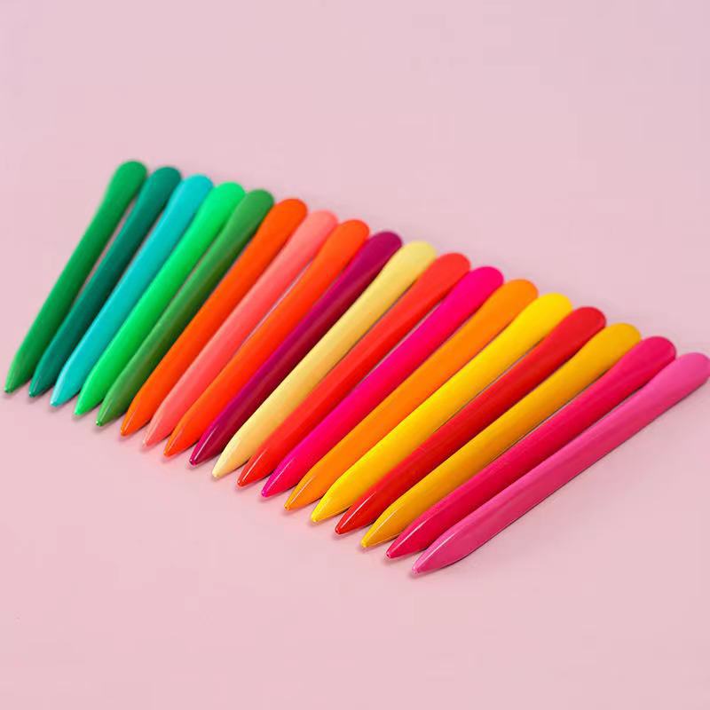 Les crayons en plastique ne sont pas des mains sales 12 couleurs de maternelle peinture de couleur stylos 24 couleurs de peinture à l'huile de graffitis pour enfants