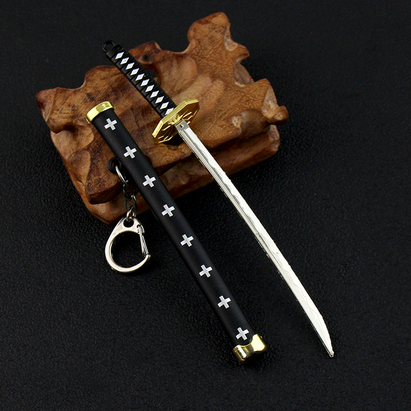 8 styles Roronoa Zoro Swords Keychain for Men Women Scabbard Katana Sabre Buckle Toolder Car Keyrings Key Chains Gift