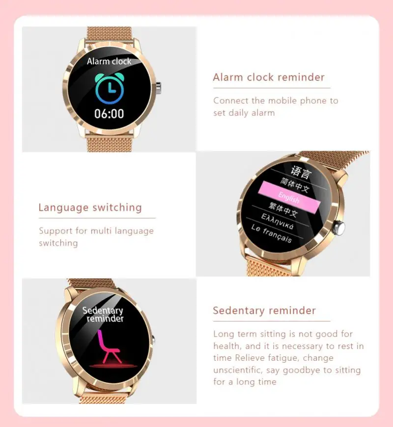 Watches Smart Watch RUNDOING Q8 Upgraded Version Q8L Full Touch Screen Smartwatch For Women Fashion Fitness Tracker Heart Rate Monitor