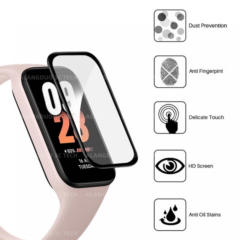9d gekrümmter Film für Xiaomi Smart Band 8 Active 8aktive 2023 1,47 