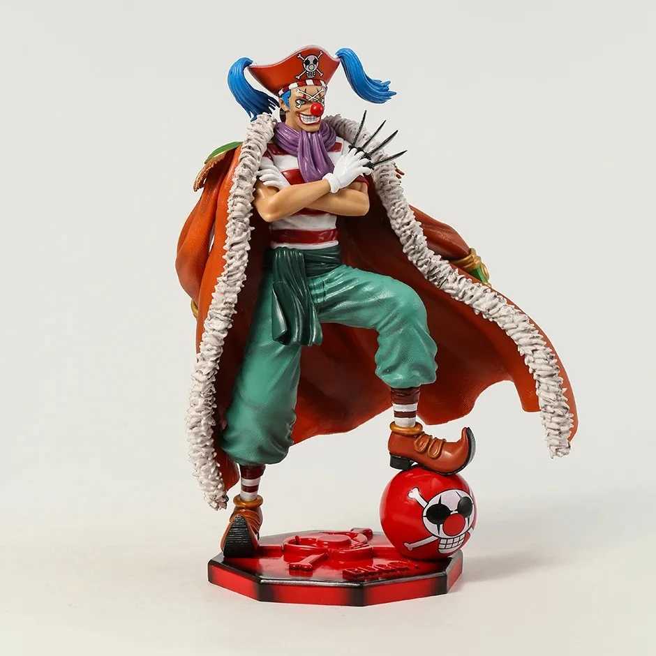 Comics Heroes Anime One Piece Four Cesarz Clown Buggy Pvc Figure Figur Figur Figur Collection Model Statue Ornaments Figurine Toys Difts 25cm 240413