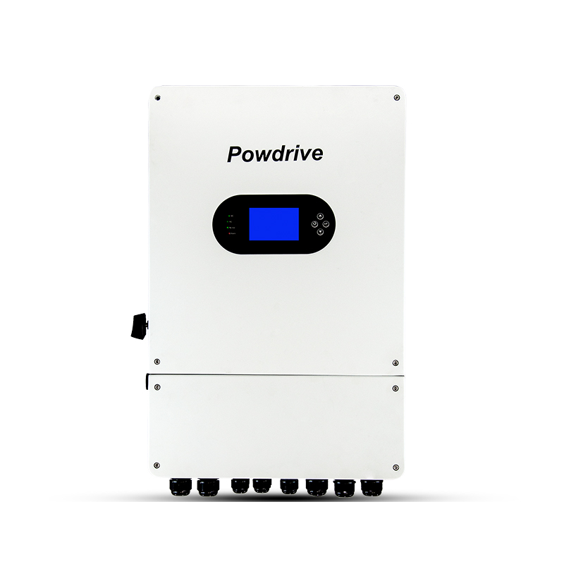 China Factory Solar Inverters 10kW enfas solinverterare hybrid DC/AC -inverterare för bostadsbruk IP65 utomhusanvändning PowerDrive Bästa hybridinverterare för hem