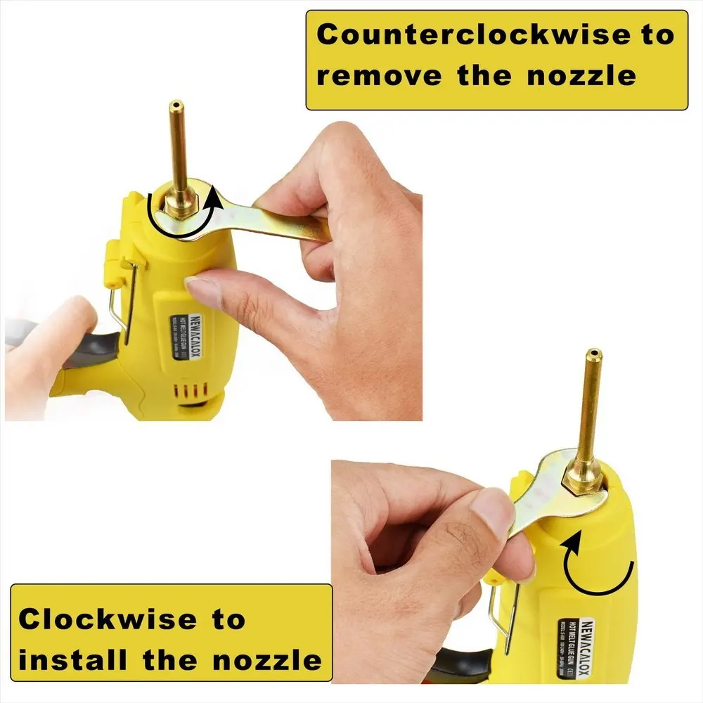 건 Newacalox EU 220V 300W Hot Melt Glue Gun Smart 온도 제어 접착제 구리 노즐 11mm 접착제 스틱 수리 열 도구