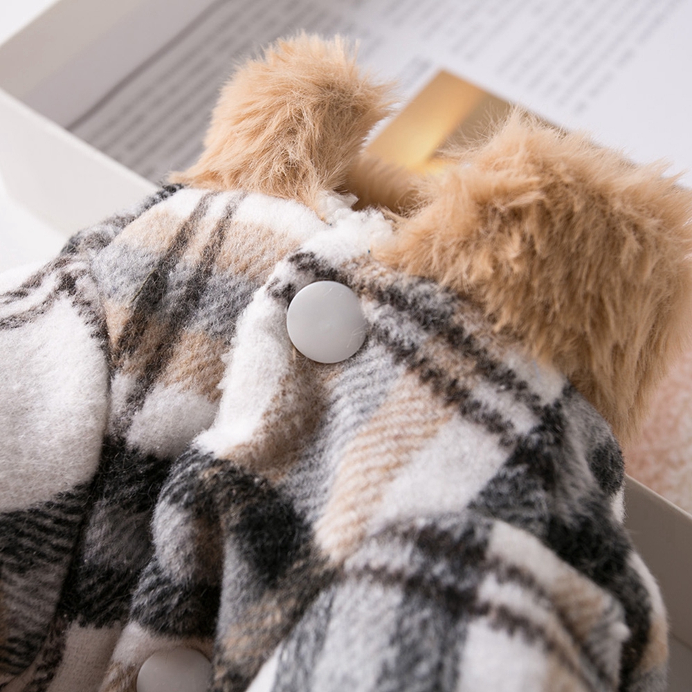 Hiver d'automne avec un ring pour animaux de compagnie Plaids chauds en manteau