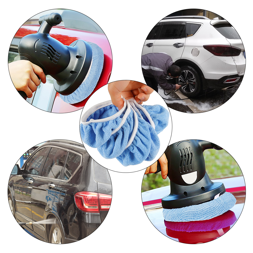 Car Aplicador de Ceragem Automática de Discos de Carro 5-6 polegadas Microfiber Polhoner Polisher Polishing Acessórios Ferramenta de Limpeza