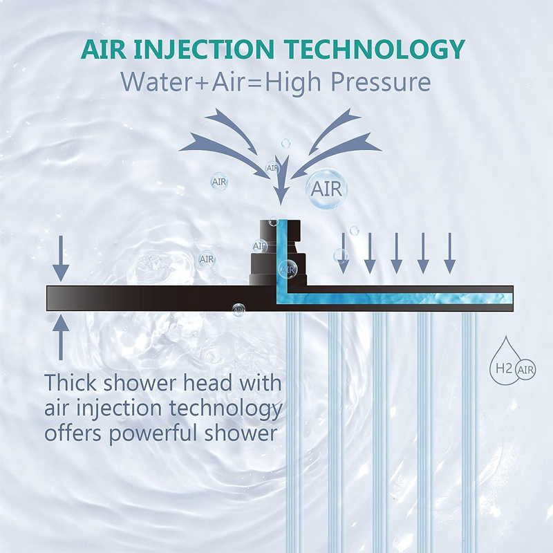 8 -calowy Absad Opady prysznicowe głowica pod wysokim ciśnieniem Montowany Spayrer Woda Oszczędzanie kwadratowy deszcz