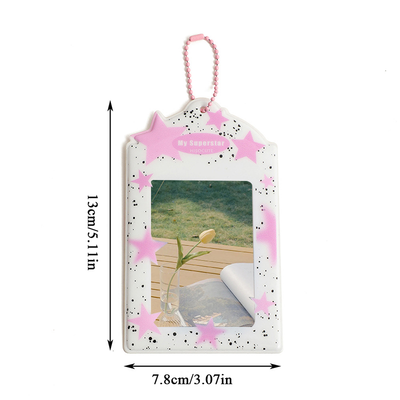 3 tum stjärna Kpop Photo Card Holder Star Series Idol Photo Protect Case Album Display Photocard Organizer Stationery Photo Sleeve