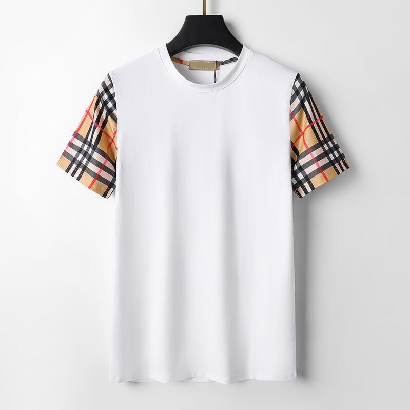 Camisetas de designer de camisetas masculinas impressão de pescoço redonda de algodão Anti rugas da primavera Summer Summer alta tendência de manga curta de manga curta Roupas masculinas#44