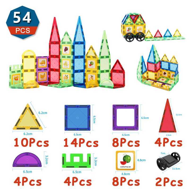 Decompression Toy Romboss Mini Size DIY Magnetic Blocks Colorful Tiles Toy Designer Construction Set Montessori Educational Toys Xmas Gifts 240413