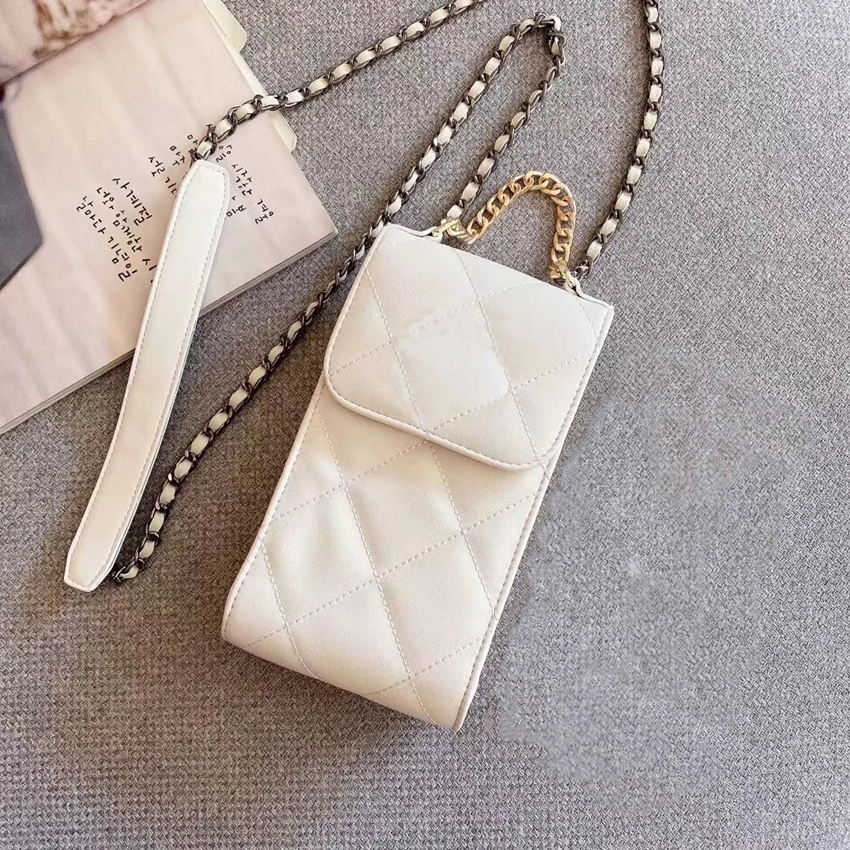 Luxurys Designers Channel Cellphone Bags Universal Cases Diamond Lattice for iPhone 15 14 13 12 Pro Max Mini Samsung Leather Fashion 