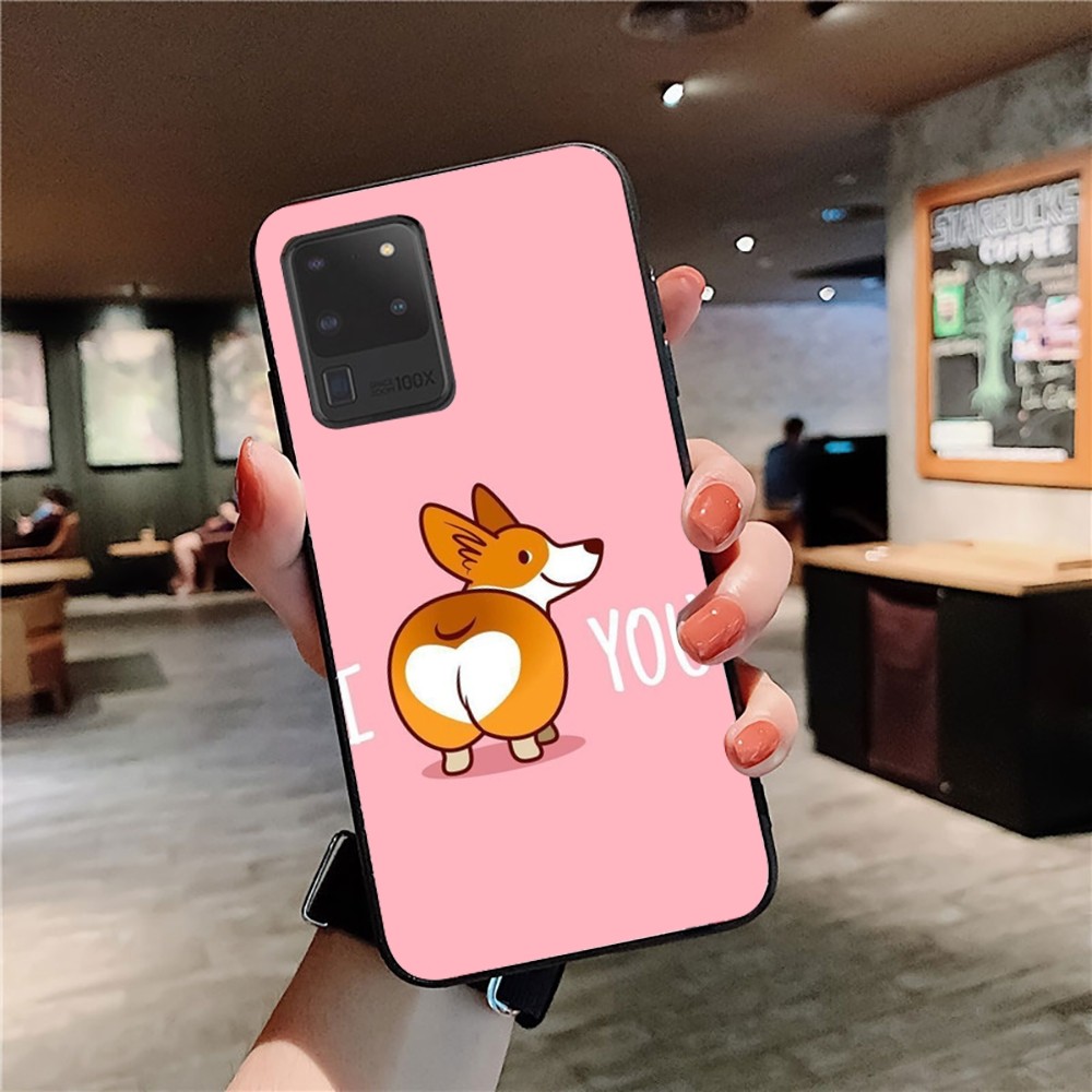 Söt Corgi -telefonfodral för Samsung S 20 21 22 23 Plus Ultra för Redmi Note 8 9 10 11 för Huawei Y 5 6 9