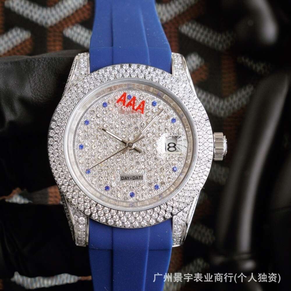Luxury Look Fullt Watch Iced For Men Woman Top CraftSmanship Unikt och dyra Mosang Diamond 1 1 5A Watchs For Hip Hop Industrial Luxurious 3501