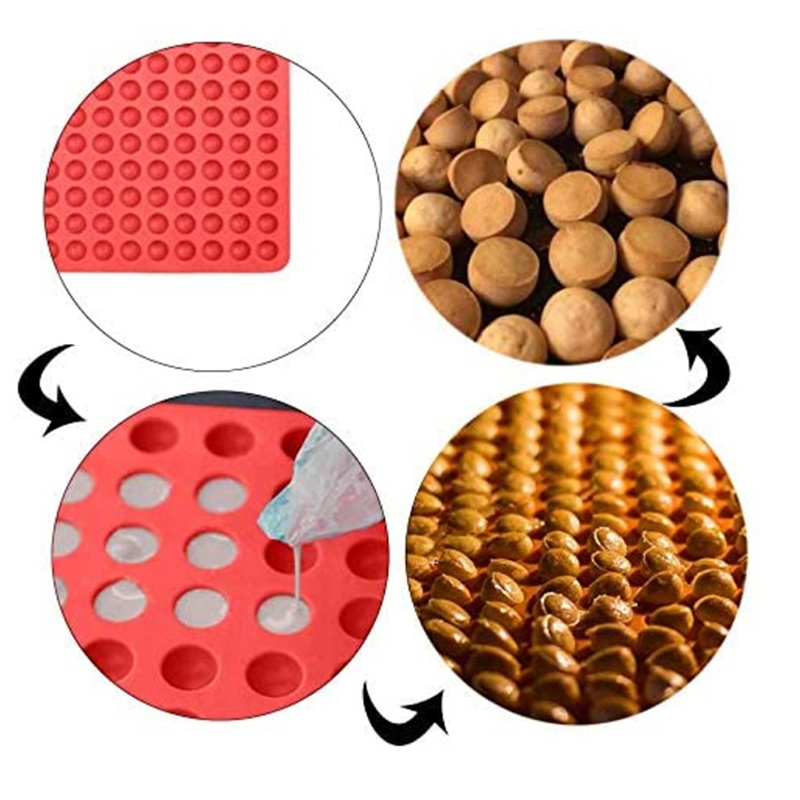 468-Cavity Mini Round Silikonform Schokoladenentropfen Hund behandelt Pan Semi-Kugel Gummi-Süßigkeiten Gelee Haustier Backformen Backformen