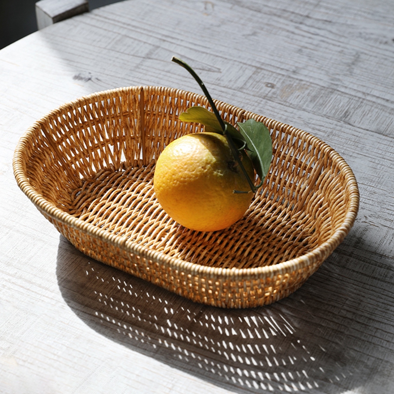 Paniers de rangement tissé Kitchen Organisateur Panier de nourriture Panier de nourriture Snack Fruit Organisateur Bureau Strange Terne de rangement Panier Panier Rangement