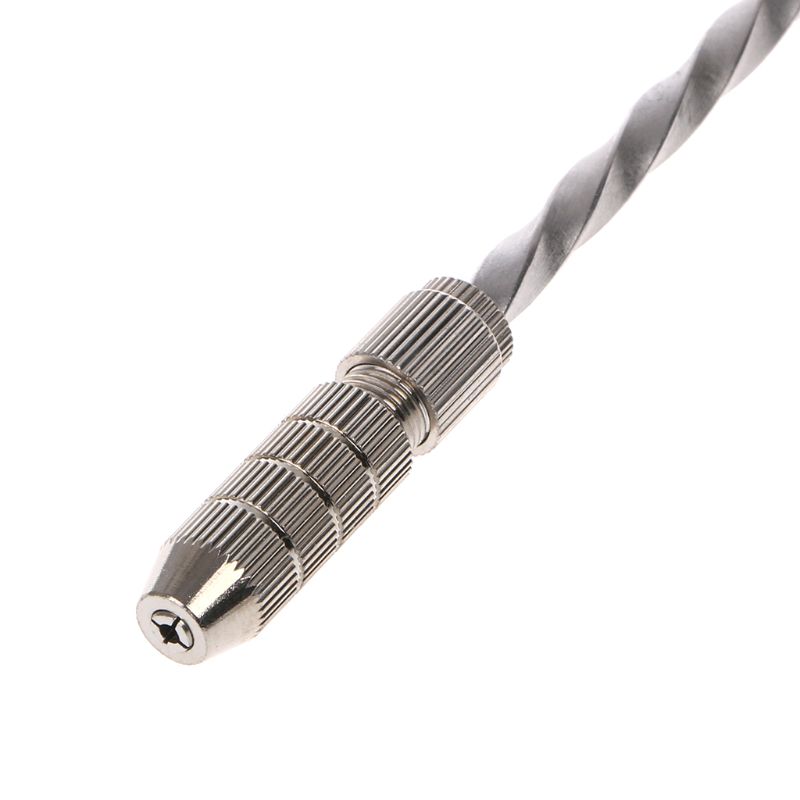 Semi Automatische spiraalblauw Blauwe mini Micro Handboorboor Chuck + Twist Drill Bits