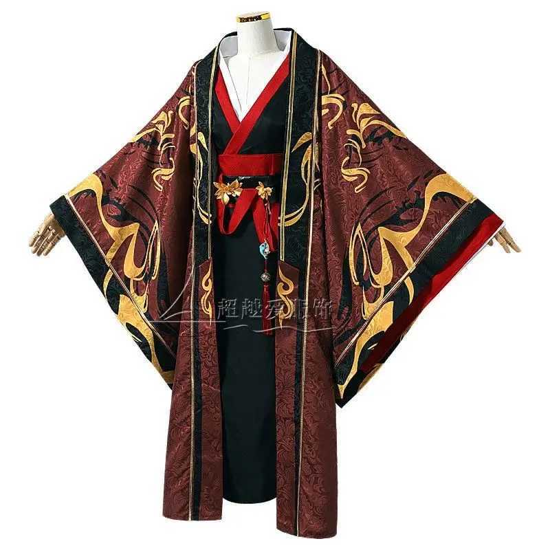 Anime kostuums anime kostuums vrouwen Halloween carnaval cosplay kostuum vrouwen oude Chinese Hanfu Brown set party outfit plus maat 2xl 240411