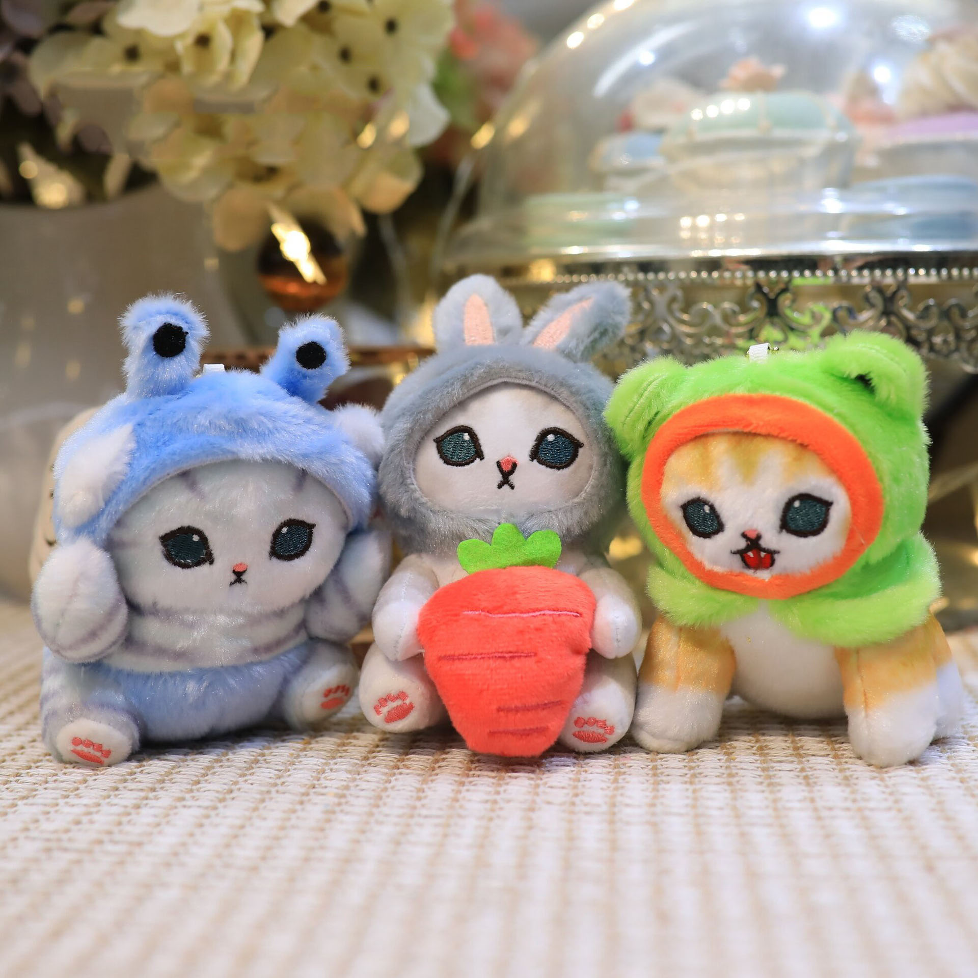 Pop up Cute 10CM Doll Machine Grab Doll Plush Toy Small Pendant Couple Doll Small Gift Doll Bag Pendant