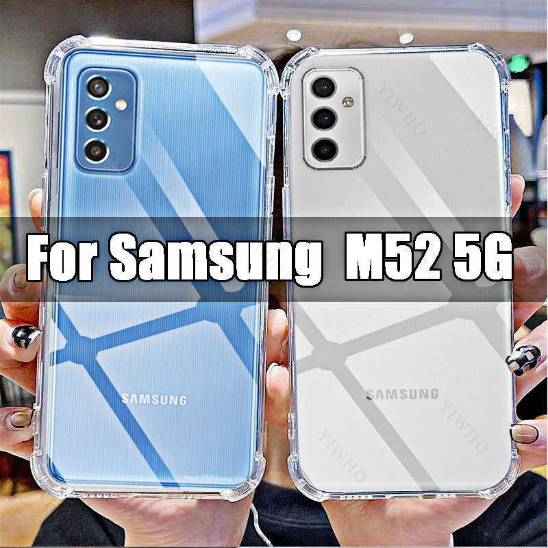 Clear Phone Soft Case for Samsung Galaxy M52 5G TPU Transparent for Sumsung M 52 5g 6.7" SM-M526BR Shockproof Anti-scratch Cover