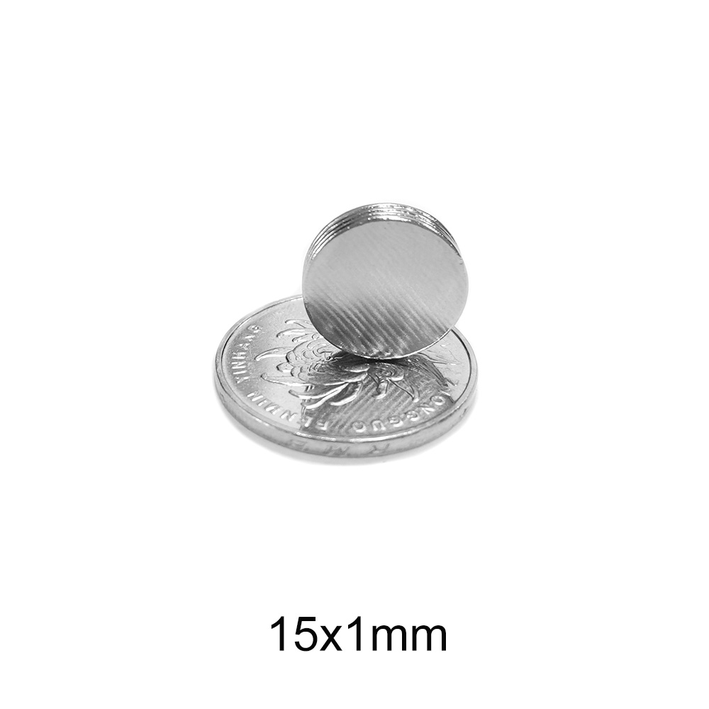 10 ~ 15x1 mm poderosos ímãs redondos 15mmx1mm folha de granel de neodímio ímã de neodímio 15x1mm ímã ndfeb permanente forte 15*1 mm