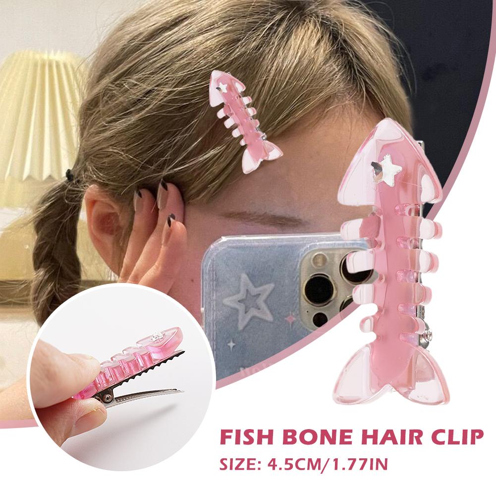 Pink Small Fish Barb Haarnadelstil Duck Mund Clip Site Accessoires Design neuer Haarknall I1m3