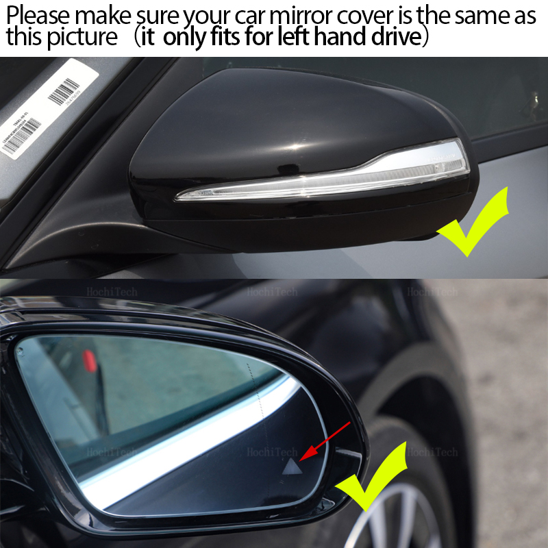 Podgrzewany podgrzewany kąt elektryczny lusterka lustra dla Mercedes-Benz Mercedes C E S GLC Klasa W205 W222 W213 X253 2013-2021 Blind Spot