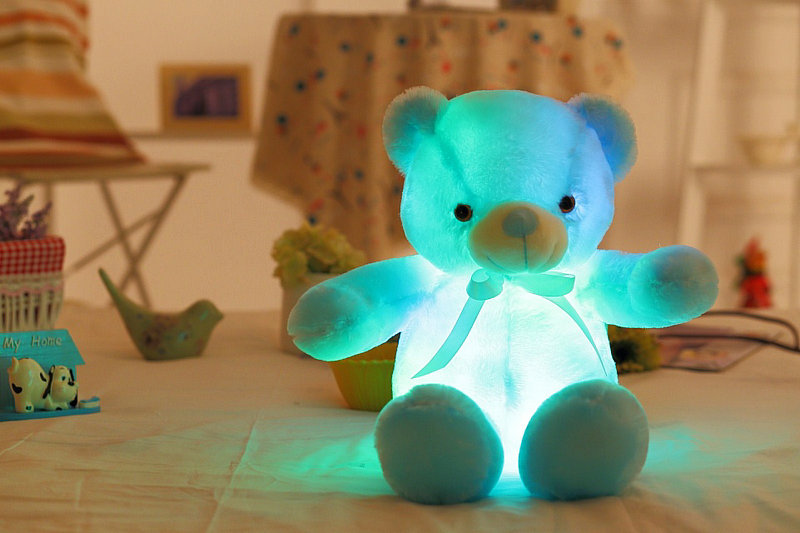 30 à 75 cm Lumineux Creative Light Up LED TEDDY BOR Animal en peluche Toy coloré Colore Bénéral Gift de Noël