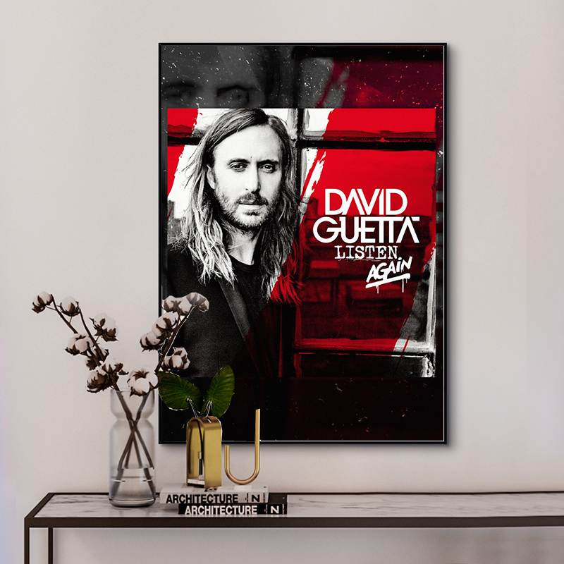 David Guetta 7 Słuchaj demi lovato pewny siebie plakaty albumu muzycznego malowanie druku