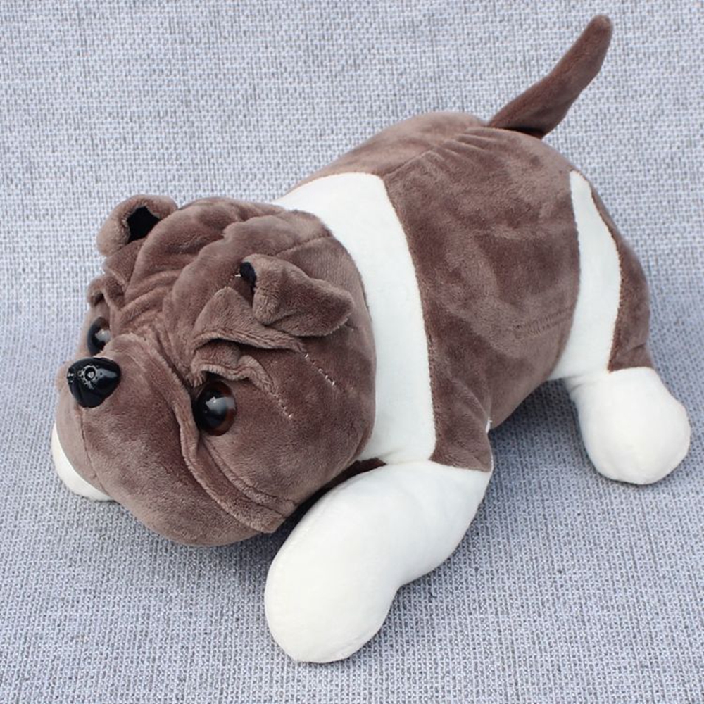 23 cm shar pei cão de pelúcia brinquedo novo fofo e delicado pequeno cão de cães planos de cachorro ralado boneca listrada para presentes de aniversário infantil