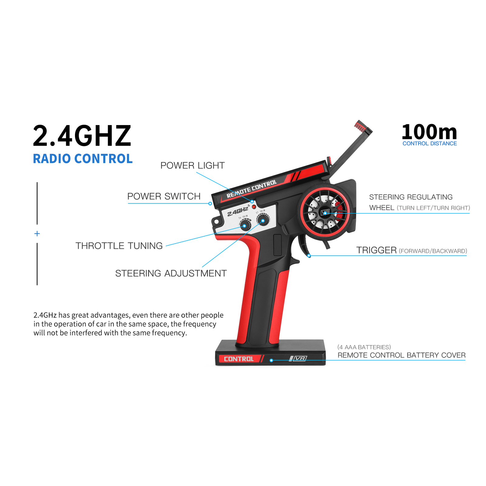 WLTOYS 124010 RC Car Véhicule de course professionnel 4 roues motrices Electrique Electrique 55 km / h à haute vitesse Drift Remote Control Toys for Children