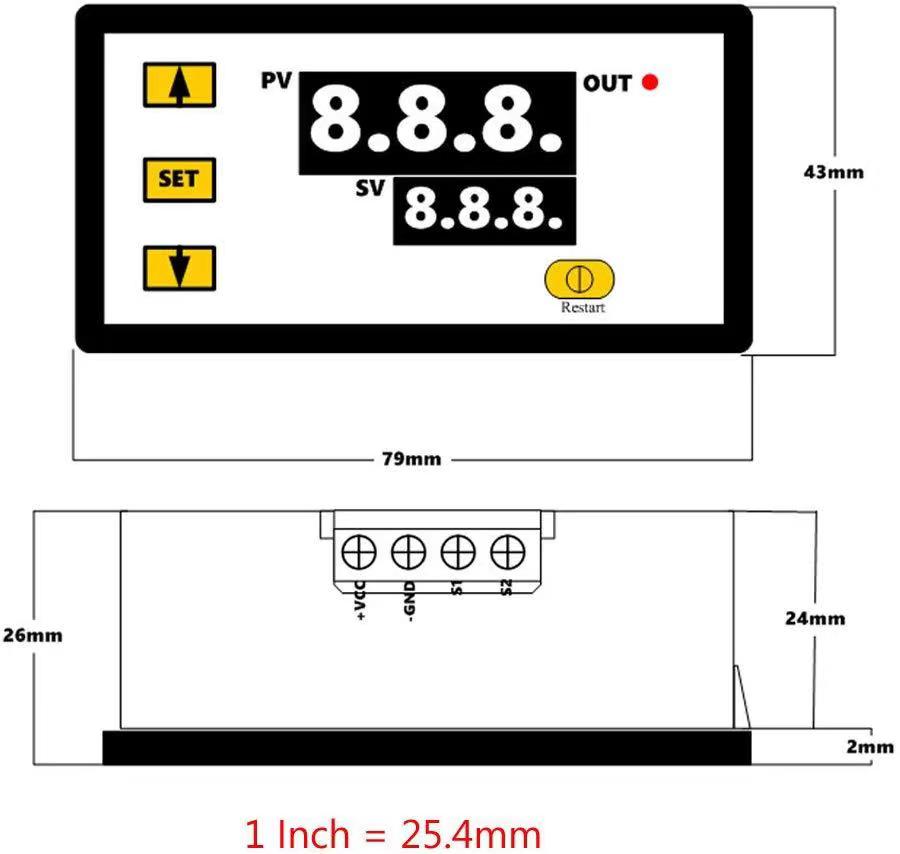 AC110/220/24V Digitale tijdvertraging Relay Relay LED Display Cycle Timer Regelschakelaar Instelbare timingrelais Thermostaatschakelaar