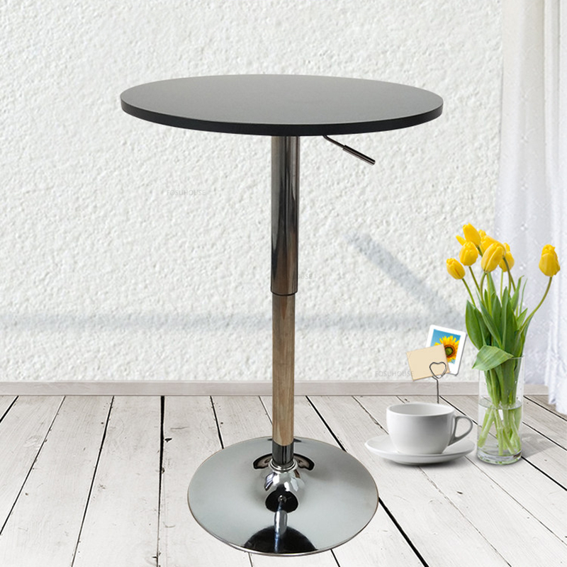 Moderne Hebebar Tische kreativer Küchenmöbel Hochtisch für Haus im Freien im Freien und Stuhl Set Simple Cafe Round Tisch