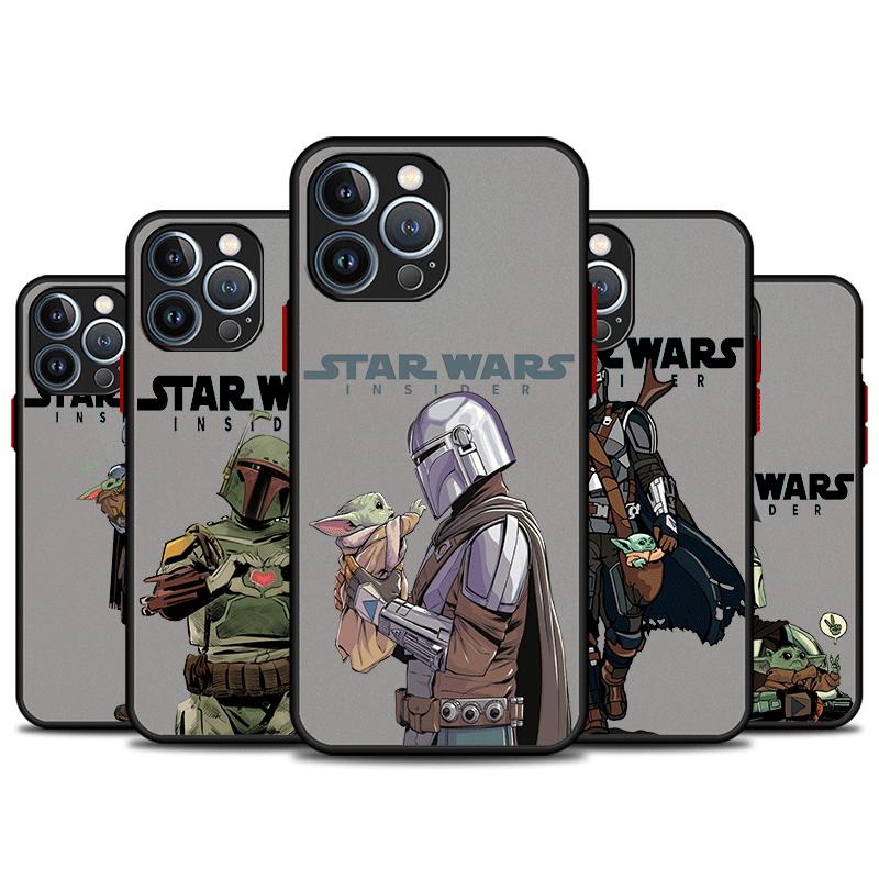 Apple iPhone 15 Pro Max 14 14 Plus 12 Mini 11 Pro XR 8 SE 7 6S XS Max Matte Cover 용 S-Stars-Wars 베이비 폰 케이스