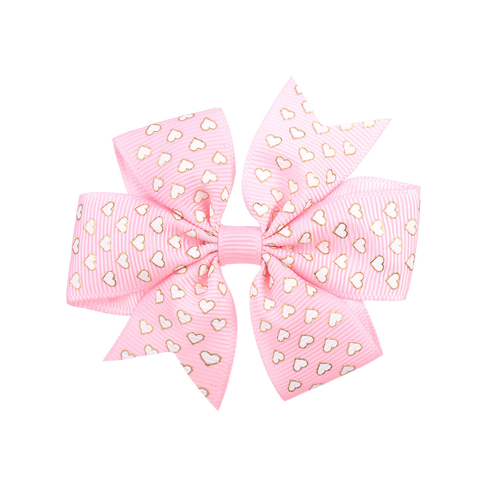 Girls Kids Barrettes Baby Bow Hairpins Shiny Star Grosgrain Ribbon Children Bowknot Hair Accessories With Clip Boutique Hairpins Clippers YL506