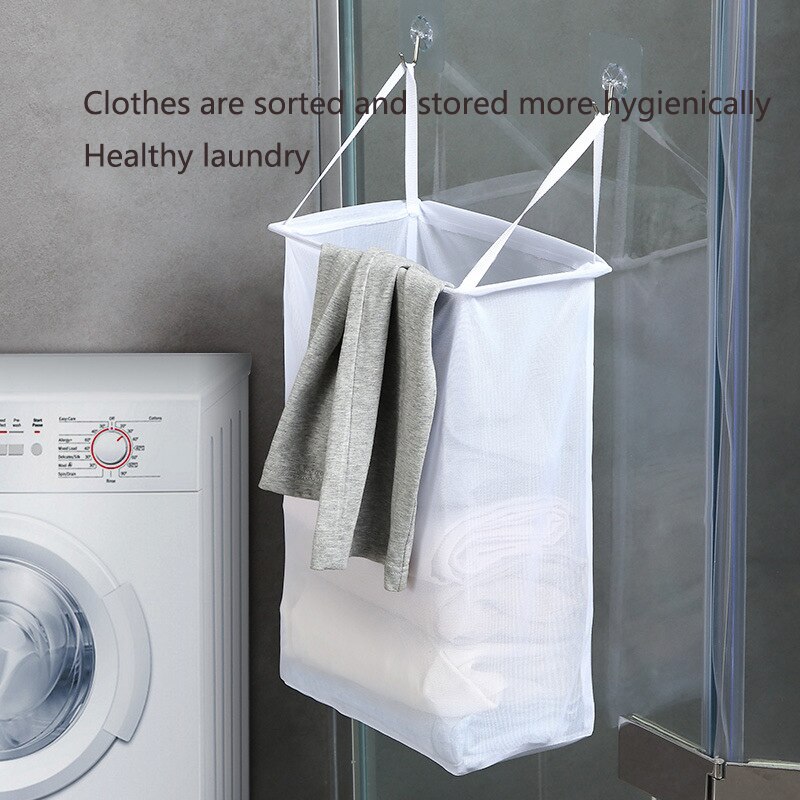 Wall-mounted Dirty Clothes Basket Home Laundry Basket No Punching And Pasting Storage Basket Bathroom Storage Basket