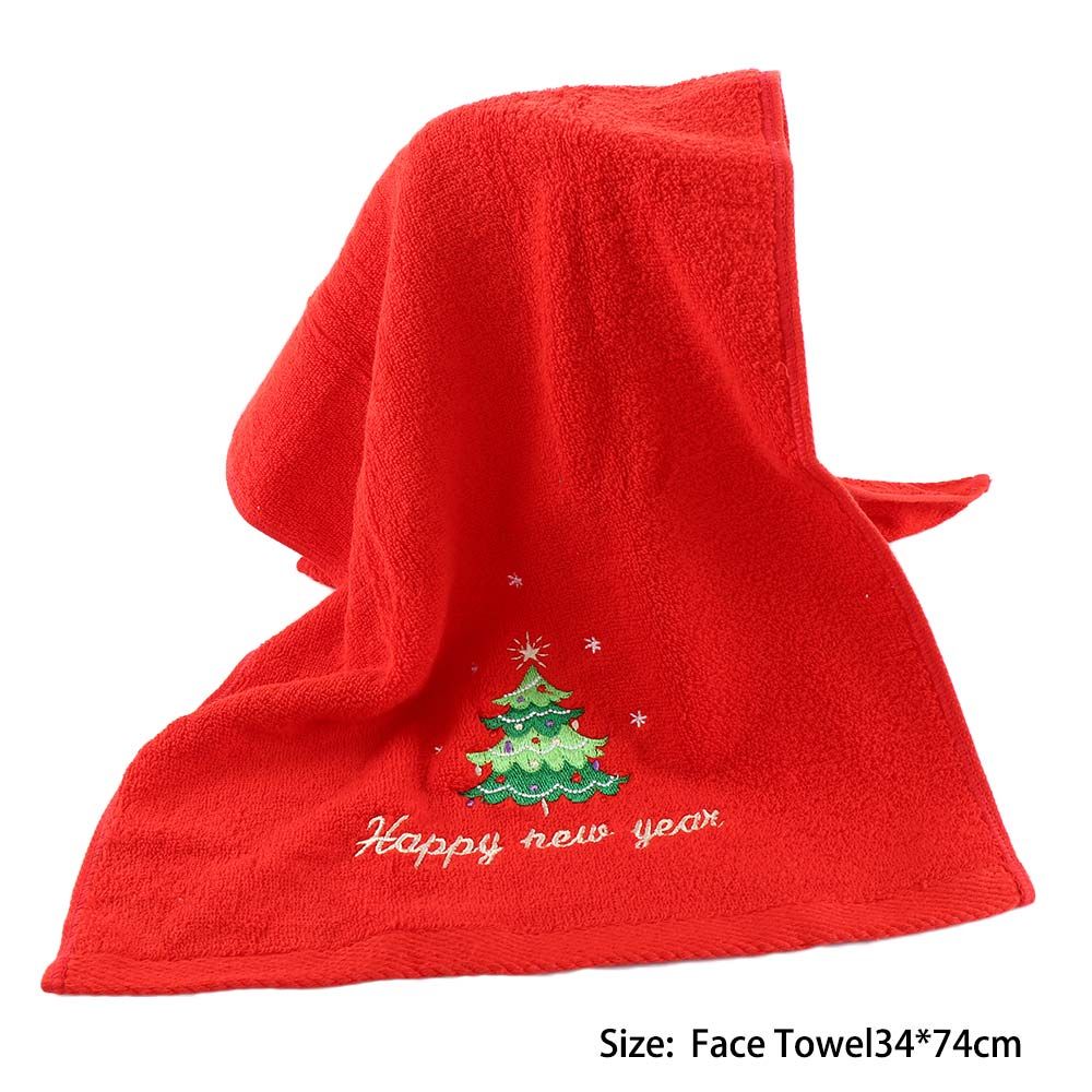 Papai Noel Face Toalha para homens e mulheres, decoração de Natal, presente de ano novo, banheiro em casa, mão de lavagem, pano, natal, vermelho