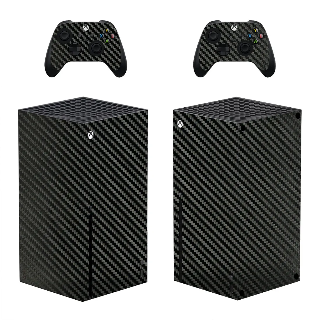 ملصقات ألياف الكربون من الذهب ملصقات الجلد ملصق ملصق لوحدة التحكم Xbox Series X و 2 وحدات تحكم Xbox Series X Skin Sticker Vinyl