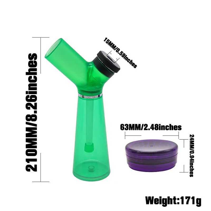 Accessories Jok Juk New Acrylic Hookah Water Pipe with Cigarette Mill Base Easy To Clean Narguile Chicha Shisha Accessorie with Herb GrinderL2403