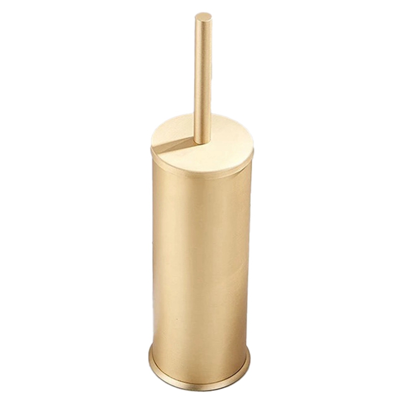 Aluminum Toilet Brush And Holder Set Bathroom Cleaning Brush Household For Bathroom Floor Cleaning Accessories Gold