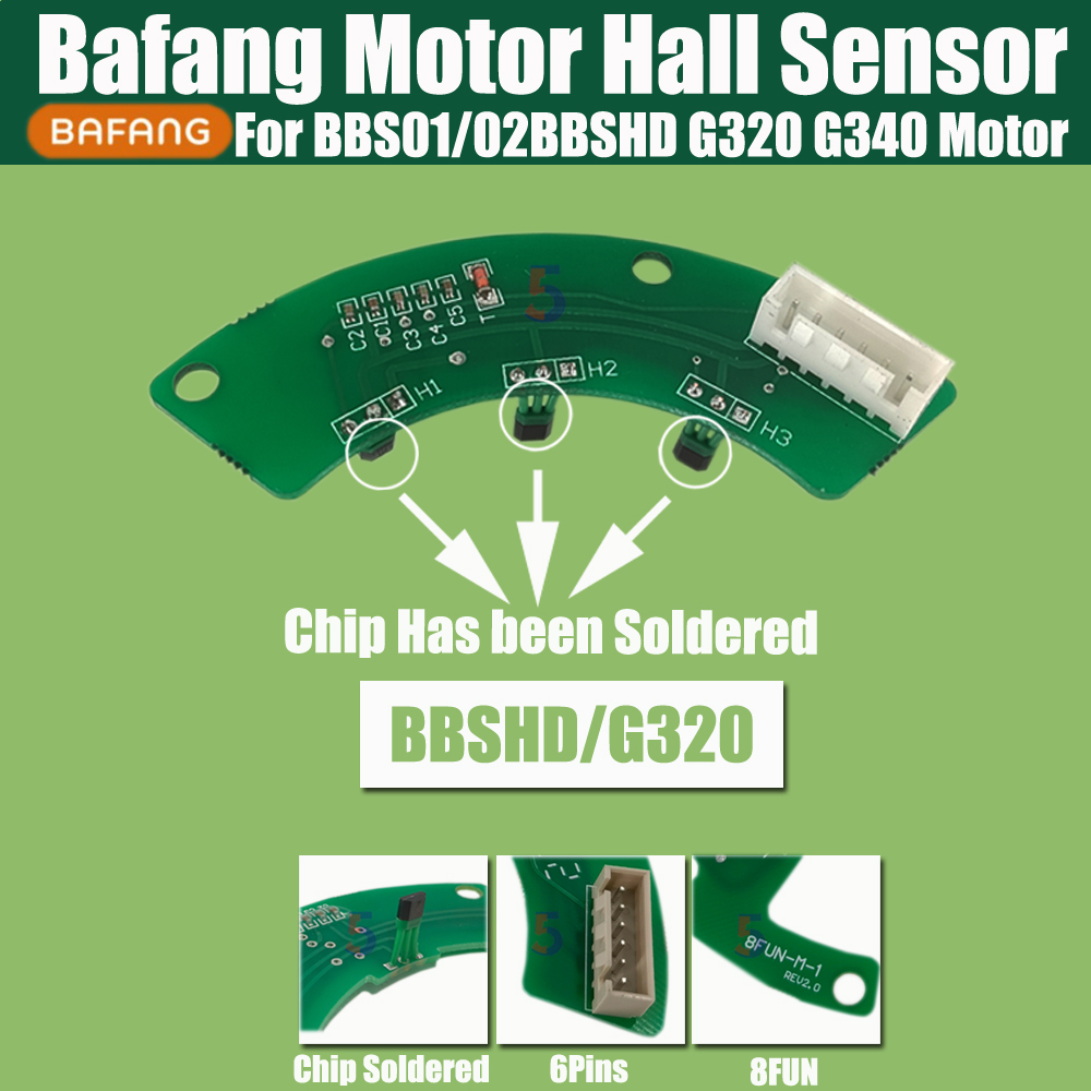 BAFANG MID MOTOR HALL SENSOR PCB Placa com chip Motor Hall Placa para BBS01 BBS02 G340 BBSHD G320 M615 BAFANG MOTOR PEÇAS